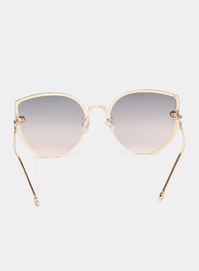 Styli Gradient Lens Frameless Rectangle Sunglasses
