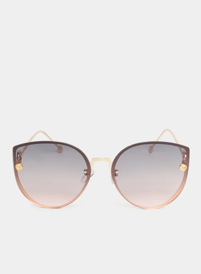 Styli Gradient Lens Frameless Rectangle Sunglasses