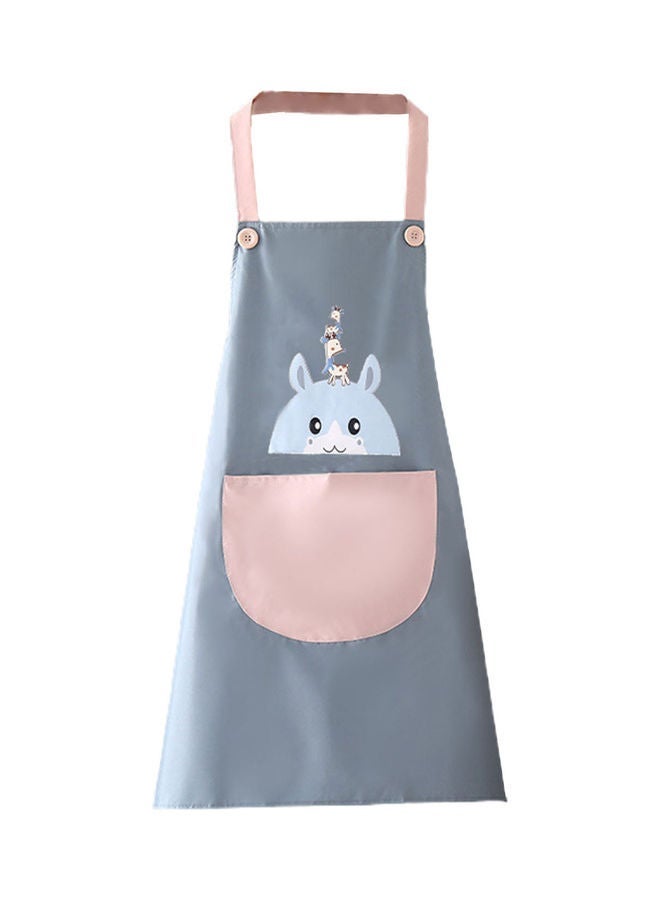 NIBEMINENT Waterproof Cartoon Cooking Apron Blue/Pink