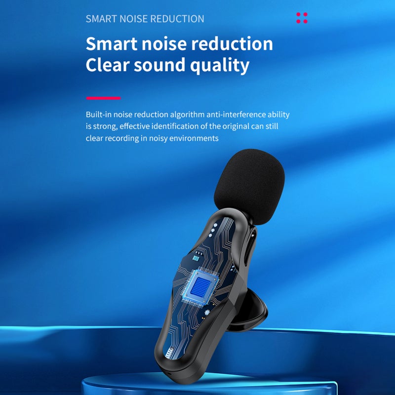 K10 Wireless Lapel Microphone Clip-on Mic Plug & Play Type-C for Phone Pad PC with Noise Cancelling for Vlog Gaming Streaming Podcasting Recording - Image 5