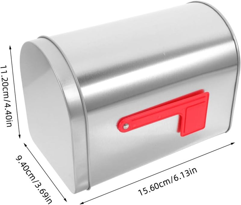 TOPPERFUN Mailbox Shaped Storage Tin Decorative Mailbox for Treats Candies Greeting Cards Elegant Design for Home Office Retail Use Generous Capacity - Image 2