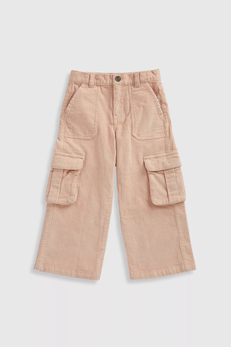 mothercare Beige Cord Wide-Leg Trousers