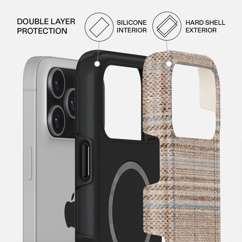 BURGA iPhone 17 Pro Max Cosy Sweater Premium Case Compatible with Hybrid Dual-Layer Hard Shell + Silicone Protection - Scratch-Resistant Shockproof Mobile Cover