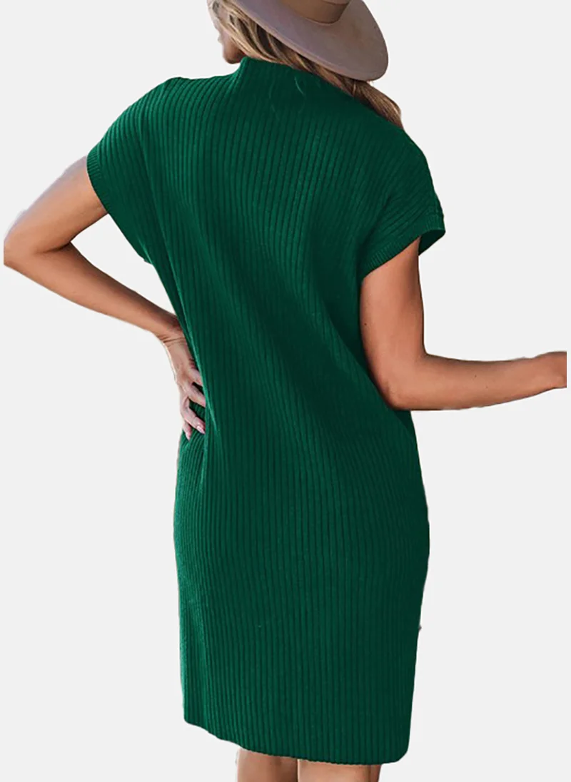 يونيكي Round Neck A-Line Dress