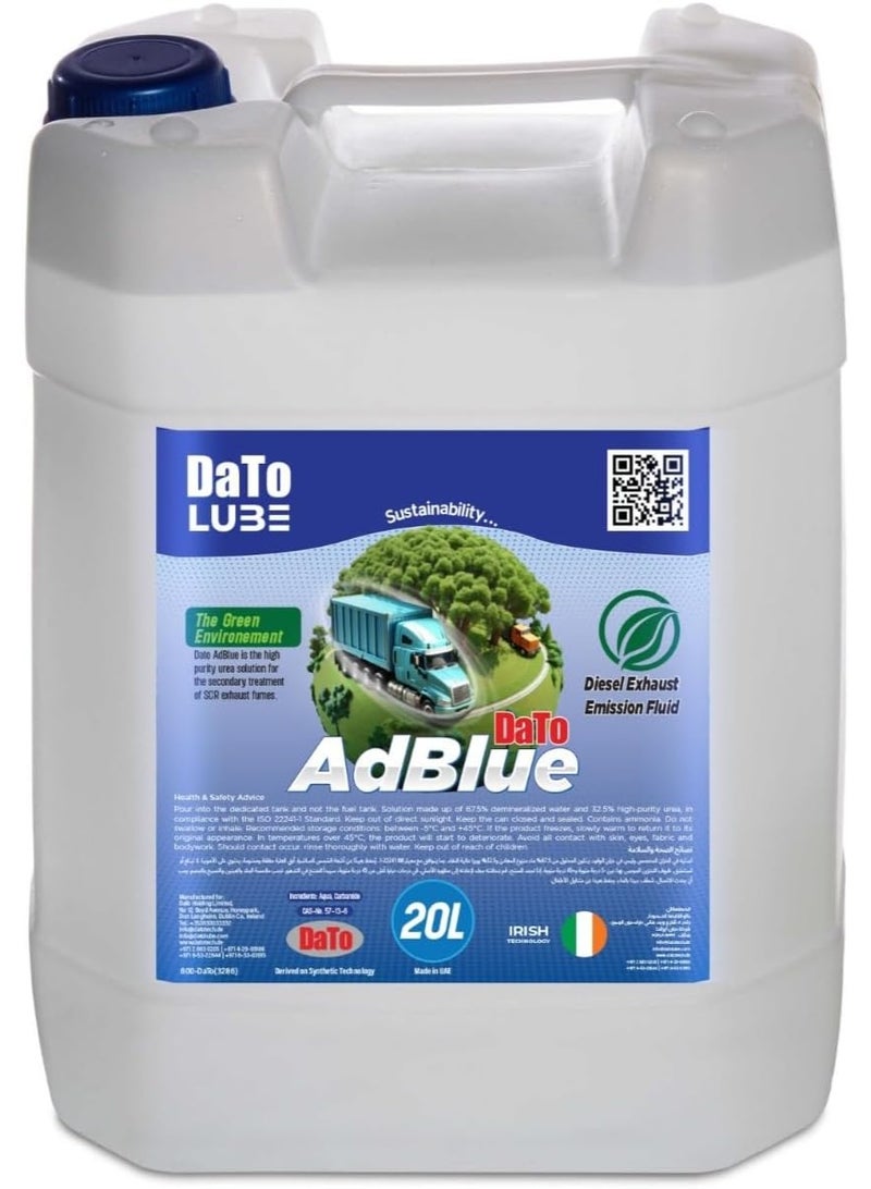 DaTo AdBlue Diesel Exhaust Fluid – 20L High-Purity Urea Solution for SCR Systems