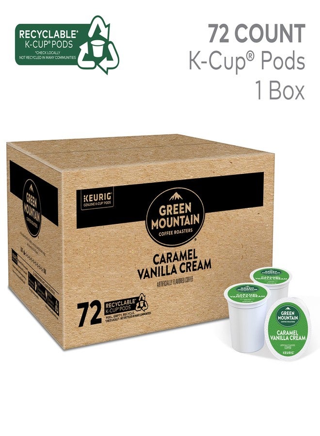 Green Mountain Coffee Roasters كبسولات قهوة جرين ماونتن كوفي روسترز بنكهة الكراميل والفانيليا والكريمة، من كيوريج، للاستخدام الفردي، قهوة محمصة خفيفة، 72 كبسولة - Image 2