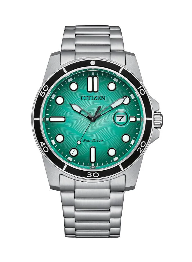 CITIZEN Men's Eco-Drive Standard Silver Stainless Steel Strap Strap - AW1816-89L