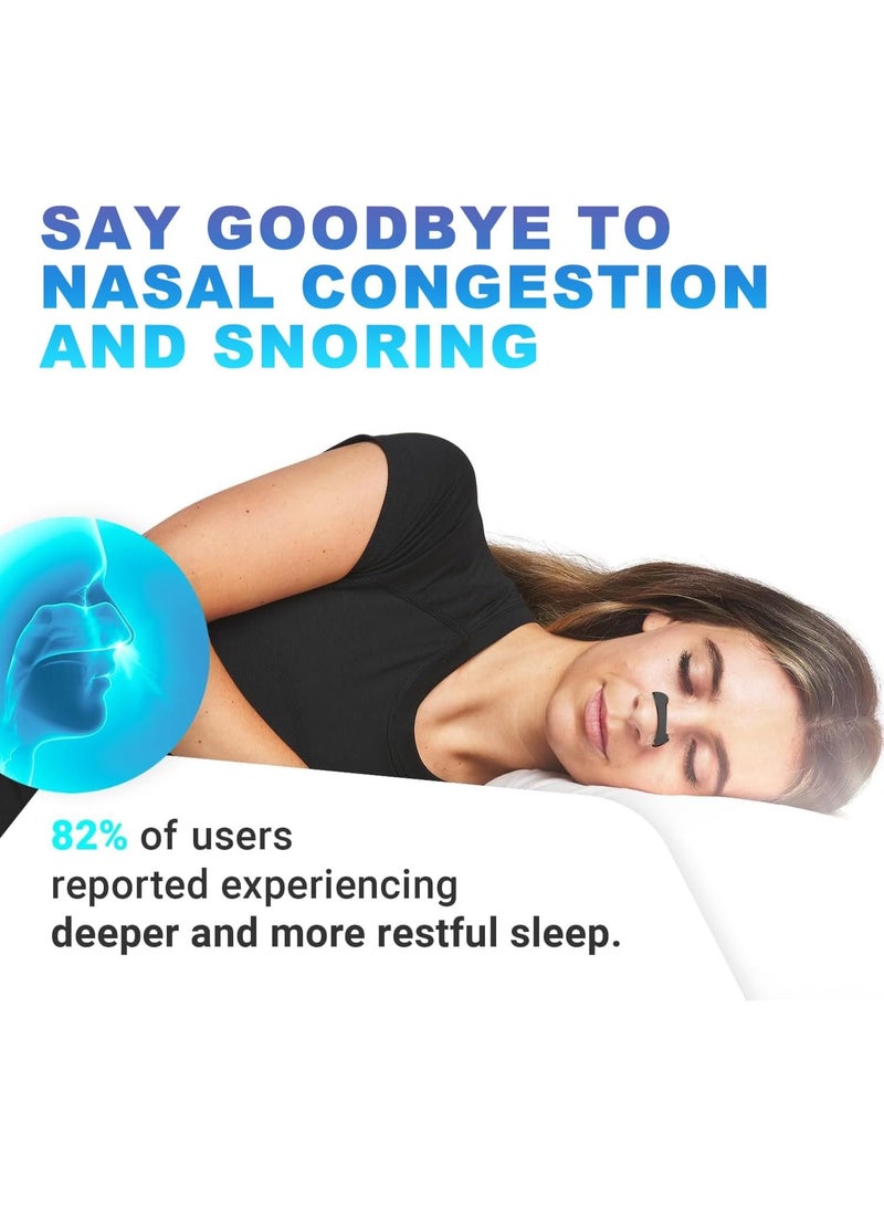 ZESTU Nasal Strips Starter Kit (45 ct, Black) – Extra Strength Snoring Relief, Enhanced Breathing & Sleep Quality – Boosts Oxygen, Sweat-Resistant & Skin-Friendly for Better Comfort - Image 5