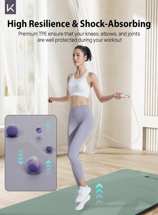 KEEP Non-Slip Large Yoga Mat - Extra Long and Wide Exercise & Fitness Mat( 72"L x 32"W x 7mm Thick) with Free Carrying Strap | Professional TPE Workout Mat for All Types of Yoga, Pilates & Home - Image 5