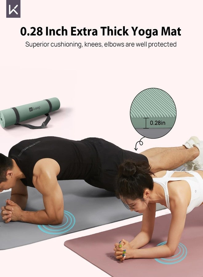 KEEP Non-Slip Large Yoga Mat - Extra Long and Wide Exercise & Fitness Mat( 72"L x 32"W x 7mm Thick) with Free Carrying Strap | Professional TPE Workout Mat for All Types of Yoga, Pilates & Home - Image 3