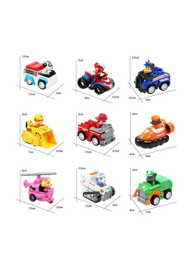 Generic - 9-Piece Durable Sturdy Portable Paw Patrol Figures Toy Set For Children 7.5x5x5.5cm - Image 1