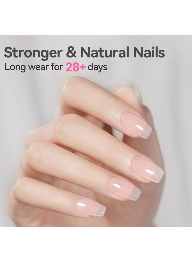 BORN PRETTY Builder Gel for Nails,8-in-1 Clear Builder Nail Gel for Nail Apex and Extension Strengthener,Nail GLue Gel Hard Gel Base Rhinestone Nail Glue Gel in a Bottle 15ml - Image 4