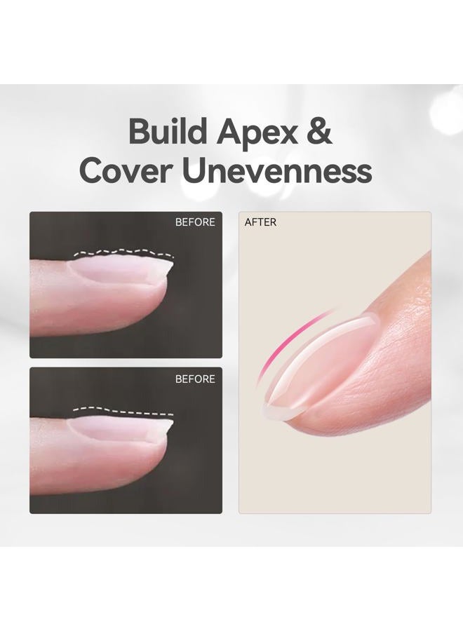 BORN PRETTY Builder Gel for Nails,8-in-1 Clear Builder Nail Gel for Nail Apex and Extension Strengthener,Nail GLue Gel Hard Gel Base Rhinestone Nail Glue Gel in a Bottle 15ml - Image 3