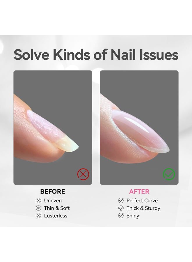 BORN PRETTY Builder Gel for Nails,8-in-1 Clear Builder Nail Gel for Nail Apex and Extension Strengthener,Nail GLue Gel Hard Gel Base Rhinestone Nail Glue Gel in a Bottle 15ml - Image 5