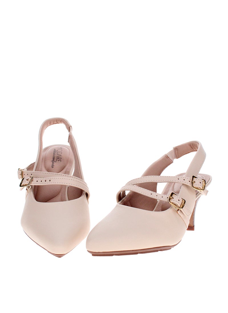 مودار حذاء بكعب منخفض للنساء - حذاء أنيق بكعب عالٍ للمكتب وأحذية كلاسيكية للبنات - Image 4