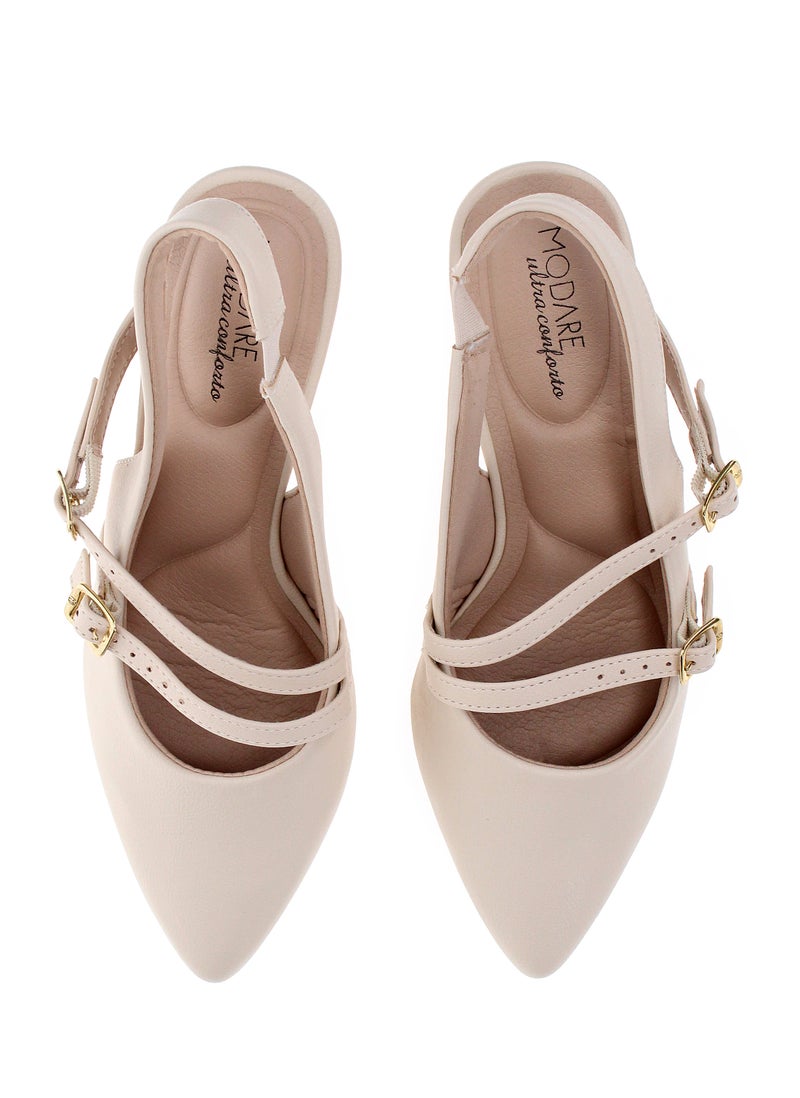 مودار حذاء بكعب منخفض للنساء - حذاء أنيق بكعب عالٍ للمكتب وأحذية كلاسيكية للبنات - Image 5