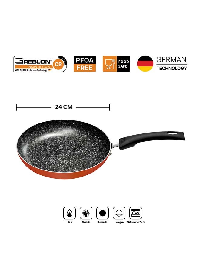 Rk Non Stick Frypan,Granite Coating Pan,Suitable For Dosa, Crepe, Pancake, Omellete, Chapati, Roti, Paratha,Pfoa Free,Red,24Cm - Image 2