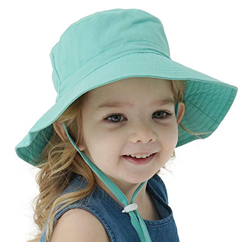 MaxNova Baby Sun Hat Toddler Summer UPF 50+ Baby Girl Bucket Hat Wide Brim Beach Hats for Baby Boys 6-12,12-24Months - Image 5