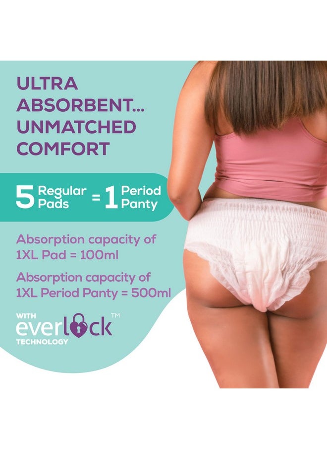 Evereve - Ultra Absorbent Disposable Period Panties, Xl-Xxl, 10'S Pack, 0% Leaks, Sanitary Protection For Women & Girls, Maternity Delivery Pads, 360? Protection, Postpartum & Overnight Use, Heavy Flow - Image 1