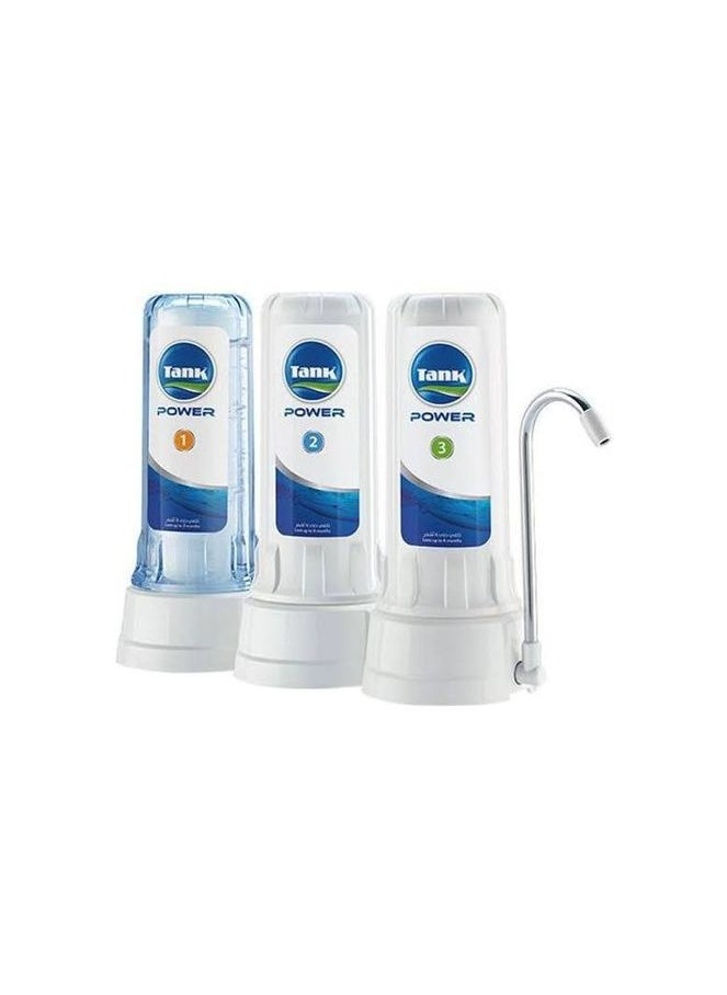 TANK 3 Stages Tank Power Filter White/Blue 
