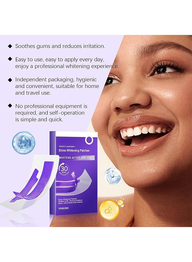 1 Box Teeth Cleaning Patches for Daily Dental Care, Purple Tooth Strips with Colour Correction, Gentle Brightening, Gum Care & Stain Removal, Suitable for Sensitive Teeth - Image 5