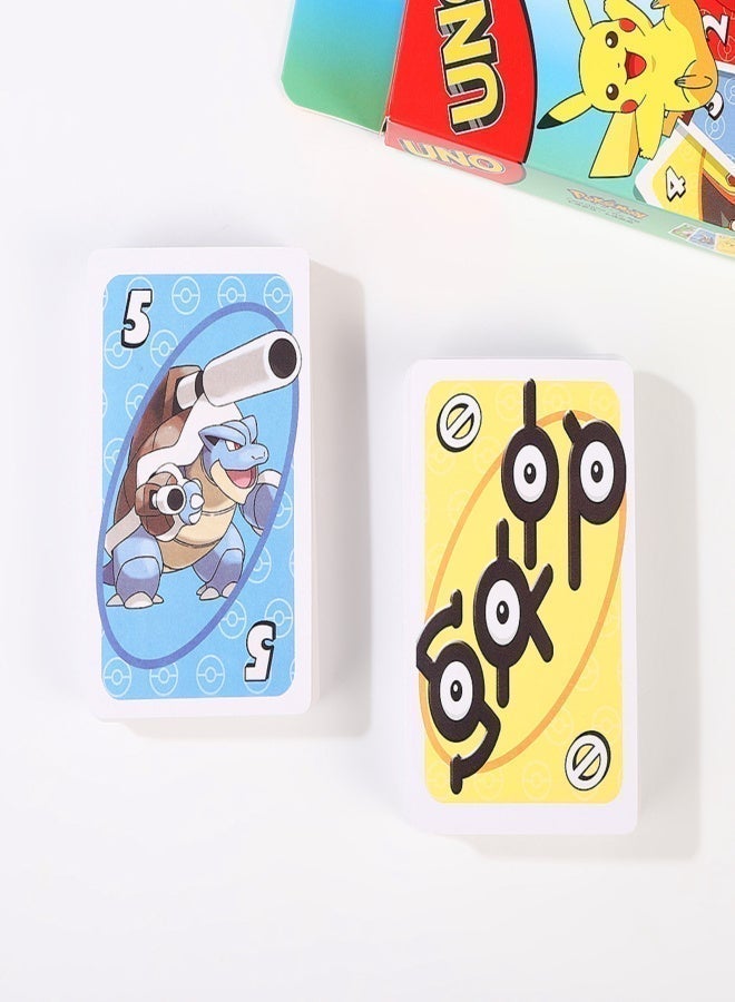 Pokemon card toy，UNO no mercy Jogo De Cartas Matching Card Game,Tabuleiro Multijogador Pôquer de Entretenimento Divertido Amigos Família Pokemon (iron box version) - Image 5