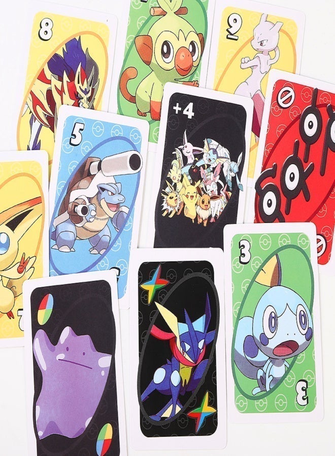 Pokemon card toy，UNO no mercy Jogo De Cartas Matching Card Game,Tabuleiro Multijogador Pôquer de Entretenimento Divertido Amigos Família Pokemon (iron box version) - Image 3