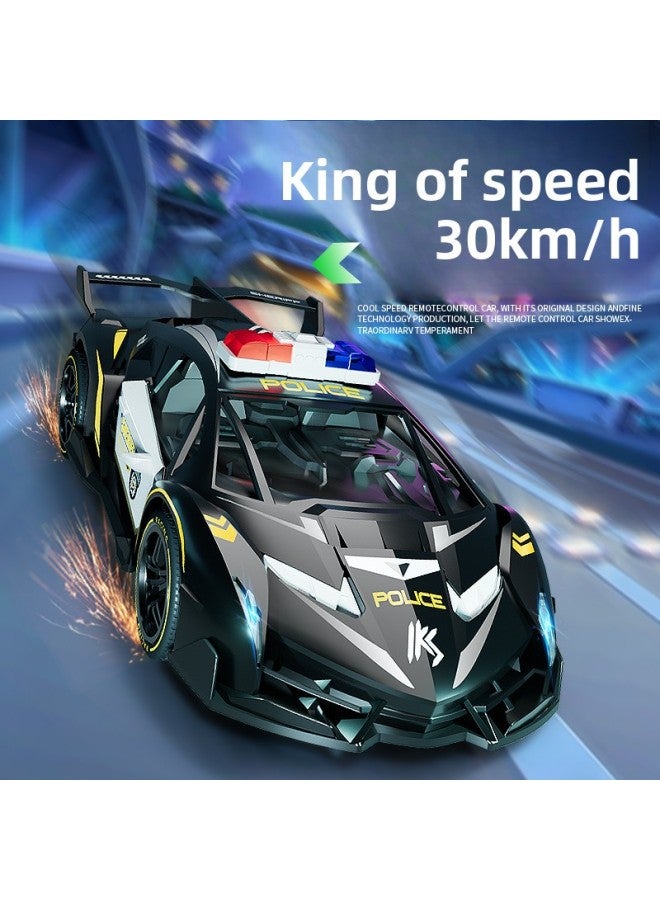 Children's Remote Control Car Toy Electric High-speed Motor Drift Racing Police Car Off-road Car 5 7 Years Old 6 Boys 8-Color:Ferrari Racing Car 【double Door With Lights】-Scale:Recommended 【two Sets Of Rechargeable Batteries】 Comes With 2 Remote Control Batteries + Charging Cable - Image 2
