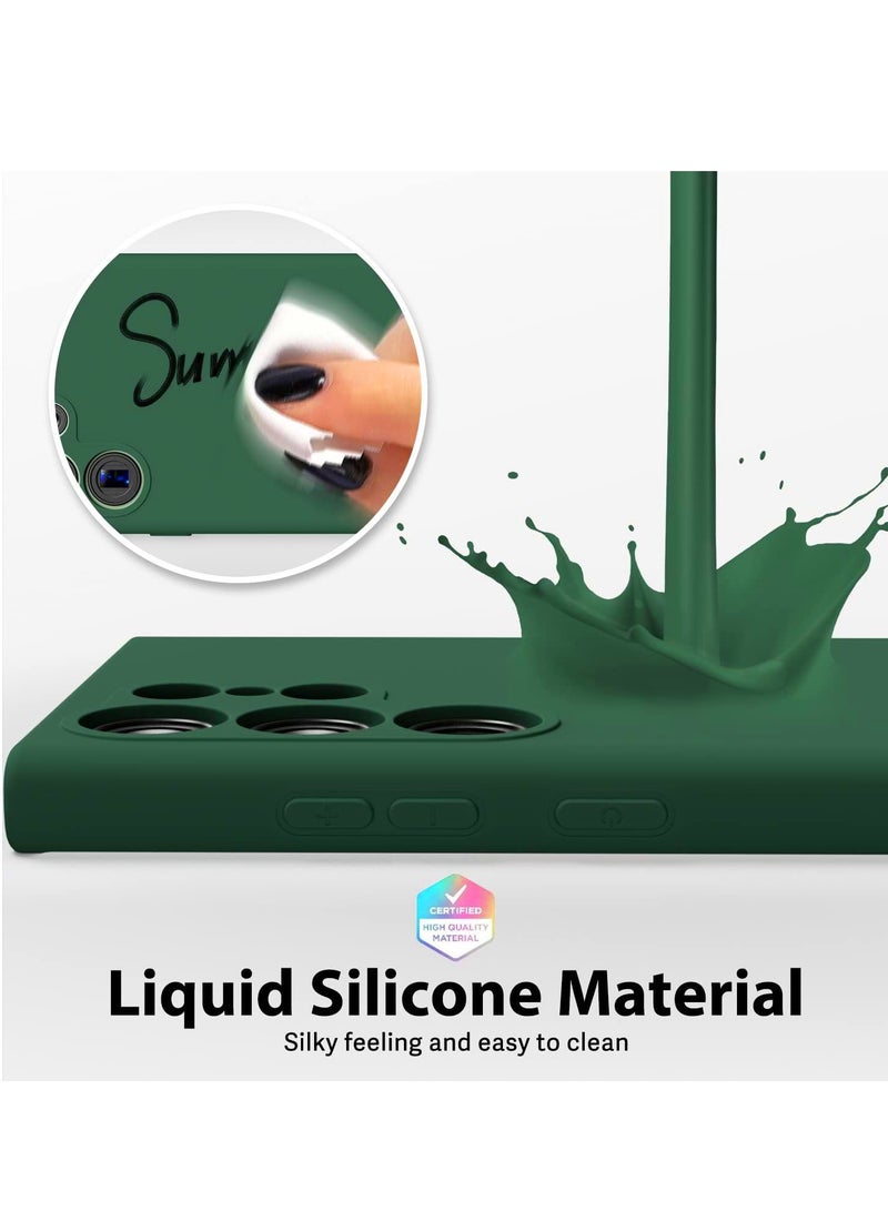 BORTONY Samsung Galaxy S24 Ultra Cover Liquid Soft Gel Rubber Anti Scratch Genuine Silicone Phone Case for Galaxy S24 Ultra 6.8 inch - Image 5