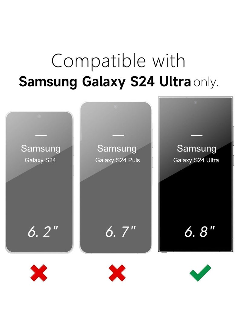 BORTONY Samsung Galaxy S24 Ultra Cover Liquid Soft Gel Rubber Anti Scratch Genuine Silicone Phone Case for Galaxy S24 Ultra 6.8 inch - Image 2