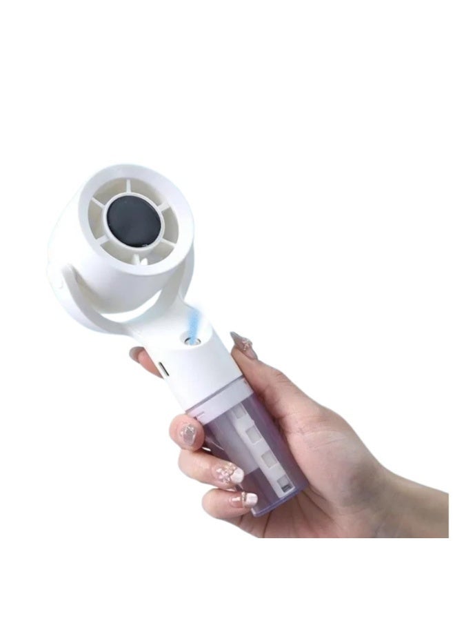 USB Rechargeable Portable Mini Cooling Mist Fan with 3 Wind Speeds, Water Humidifying Function, Personal Cooling Fan for Travel, Office, Outdoor Use - Image 1