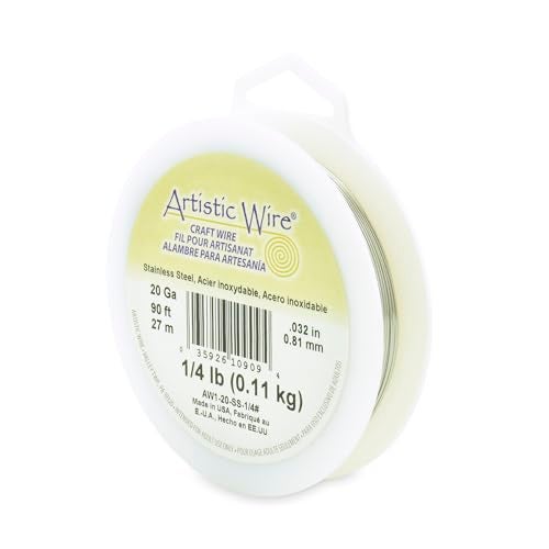 Artistic Wire, 20 Gauge Stainless Steel Craft Wire, 90 ft - Image 1