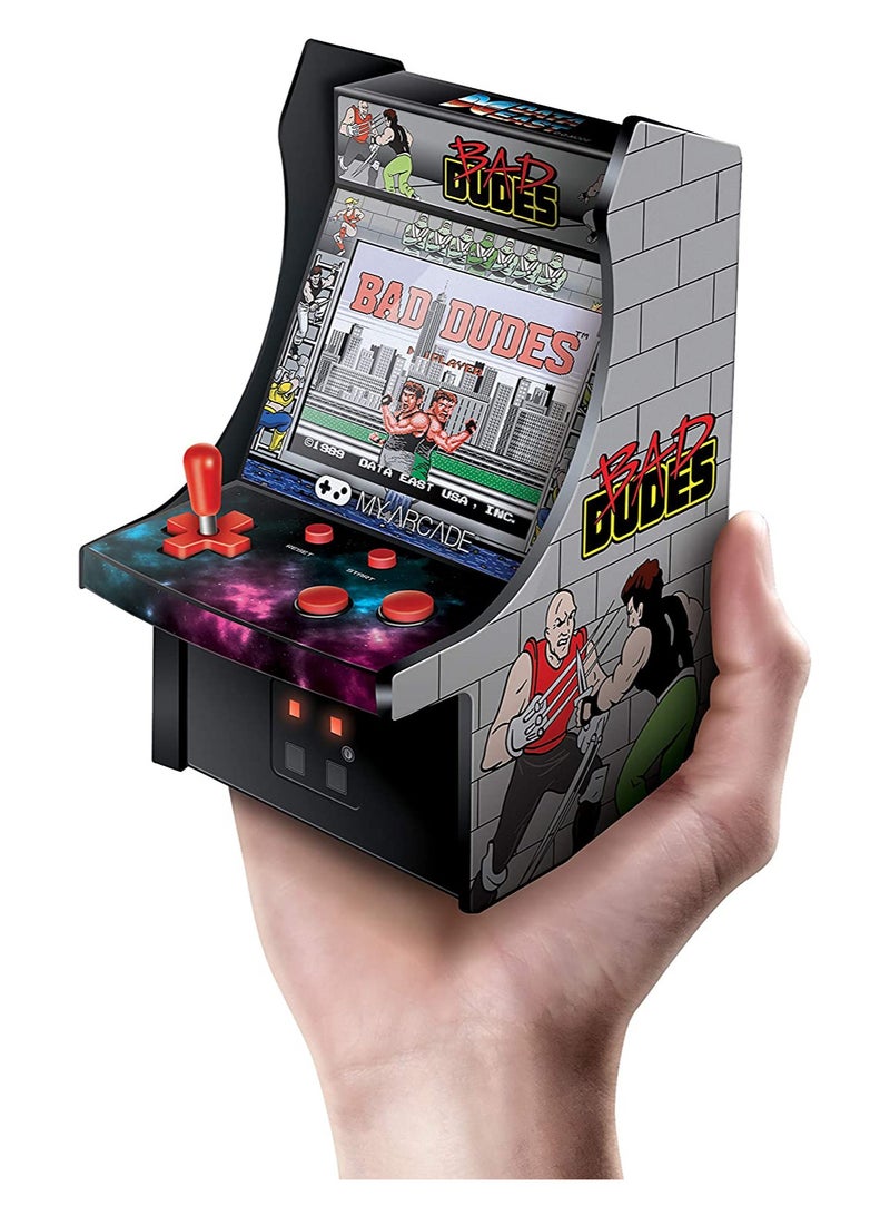 My Arcade 6.75" Collectible Retro Bad Dudes Micro Player - Gray & Black - Image 2