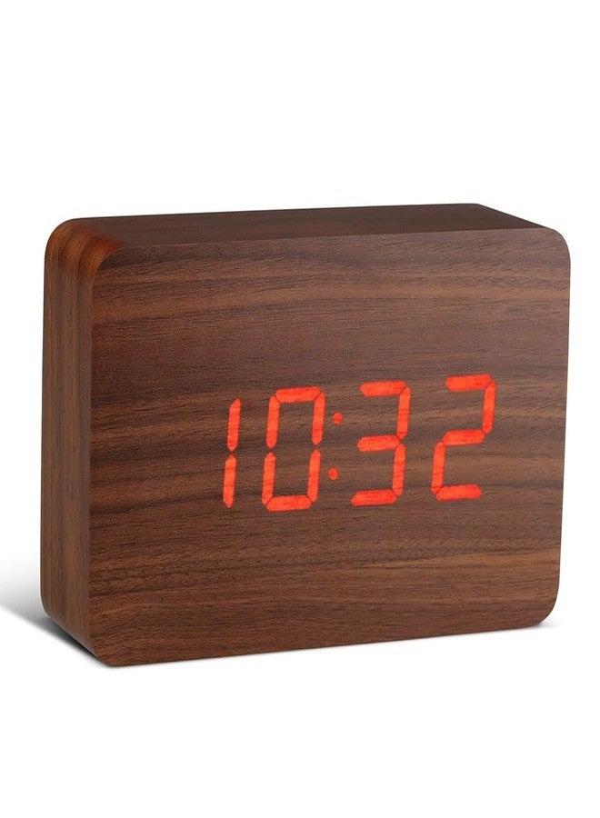 NXZ Wooden Digital Table Desk Clock with Day Date and Tempreature Function for Home and Office Decor - Image 1