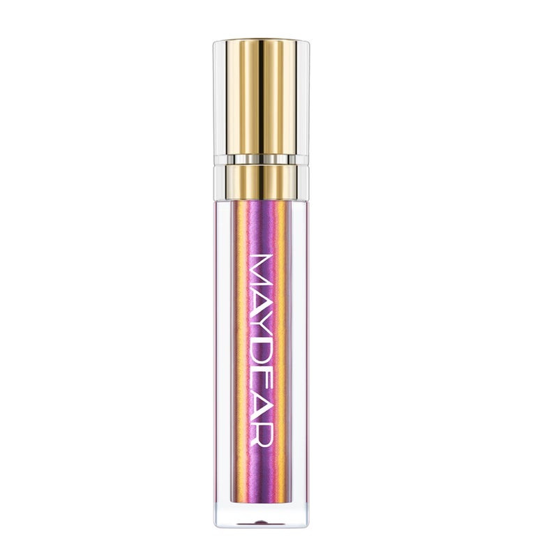 Maydear Chameleon Lipstick, High Pigmented Pink Lipstick for Women Metallic Shine Lip Gloss, Full-Coverage Multichrome Long Lasting Rainbow Lip Makeup, Fuchsia(01) - Image 2