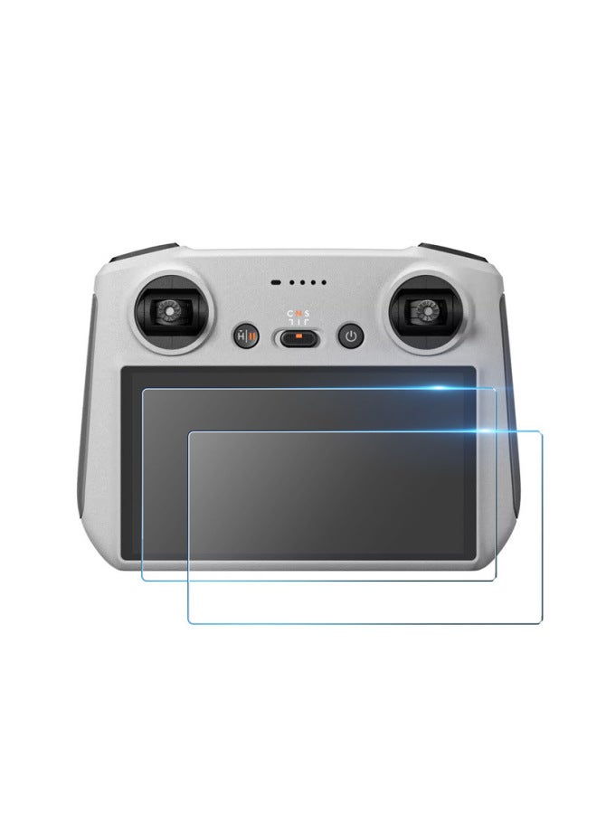 Suitable For DJI AIR3S With Screen Control RC2 Labor-saving Lanyard Tempered Film Hood Protective Cover Storage Bag-Color:2 Pieces Of Tempered Film-Specifications:For Air 3s With Screen Control Rc2 - Image 1