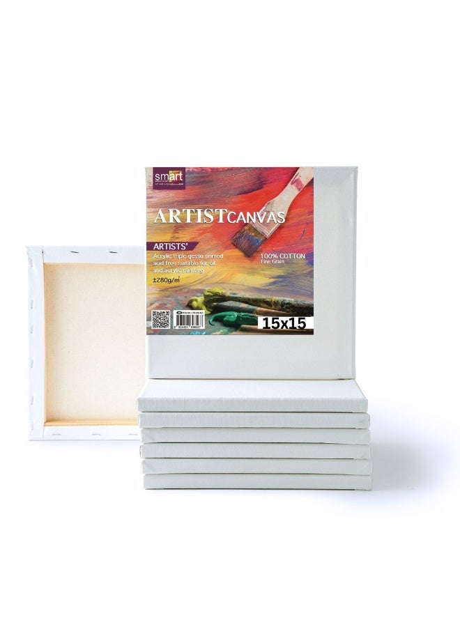 Smart 5 قماش 15x15 - 100% قطن - 280 جرام من سمارت فور آرت - Image 2