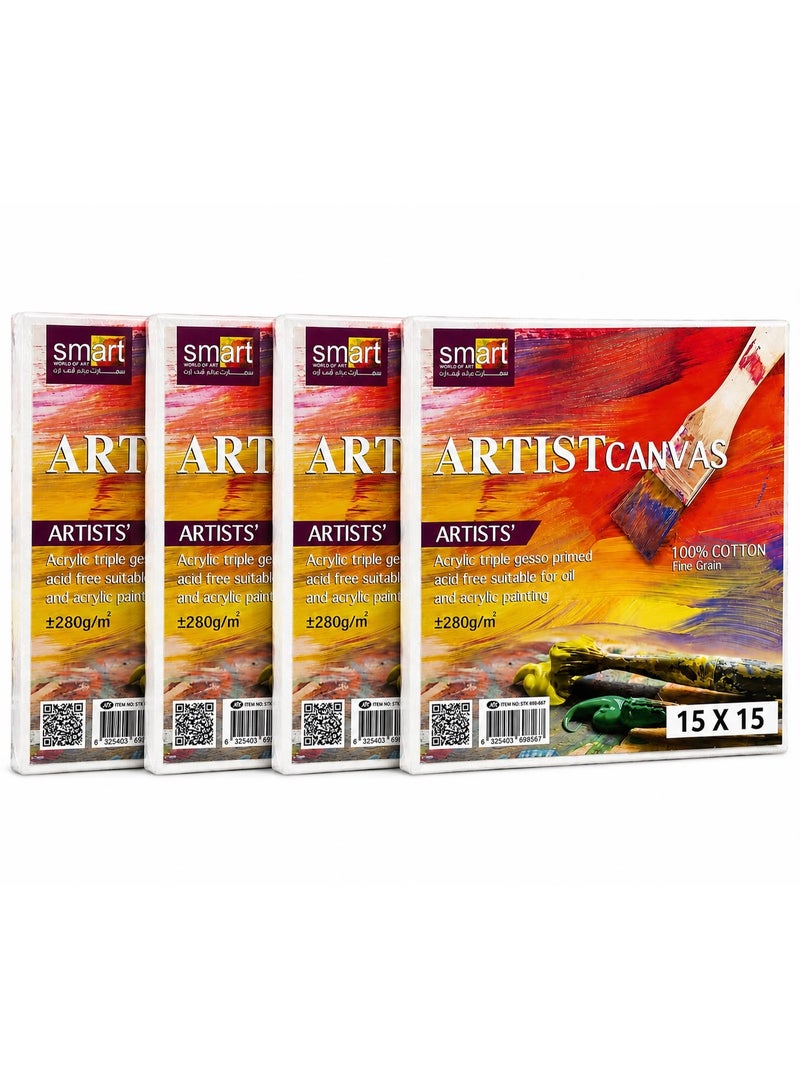 Smart 4 Canvas 15x15 - 100% Cotton- 280 Grams By Smart For Art - Image 2