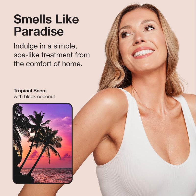 Fake Bake Flawless Self-Tanning Liquid Streak-Free, Long-Lasting Natural Glow For All Skin Tones - Sunless Tanner with Professional Mitt For Easy Application, Black Coconut Scent - 6 oz (Pack of 2) - Image 5