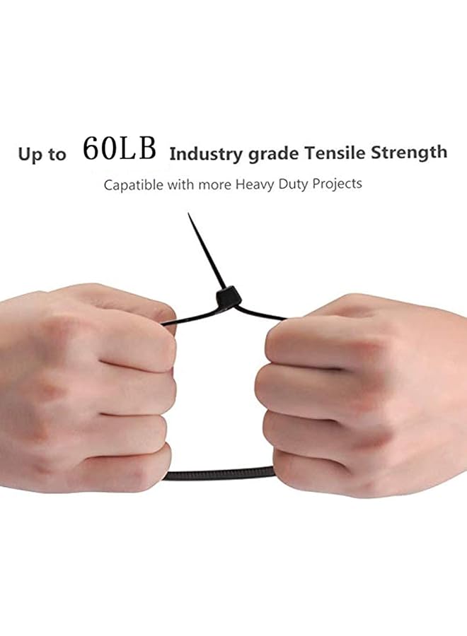 erorex Heavy Duty Cable Ties Cable Ties Nylon Zip Ties 16 Inch Zip Ties100 Per Pack Environmentally Friendly Industrial Quality Uses 3 Latches For Stronger Locks With 60 Pounds Tensile Black - Image 4