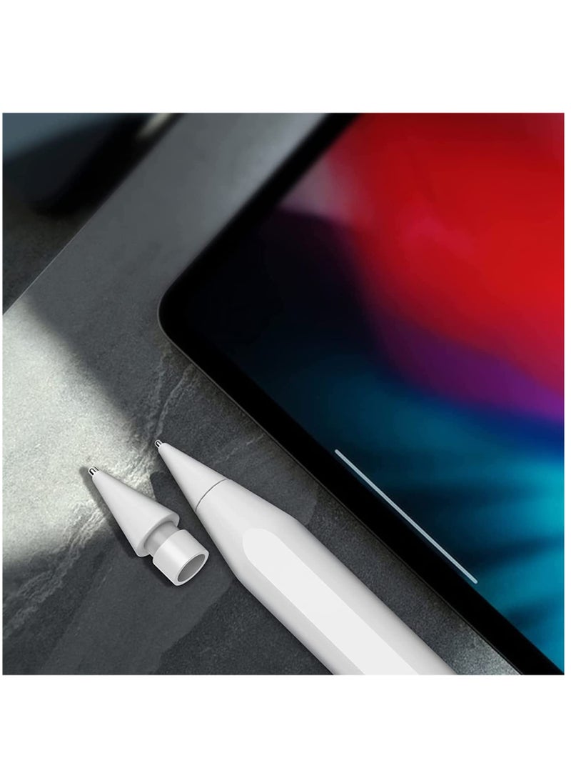 KASTWAVE - Tips Replacement for Apple Pencil 1st Gen and 2nd Gen, No Wear Out Fine Point Precise Control Pen Like Nibs for Apple Pencil (Light Grey 0.8mm 2 Pack) - Image 1