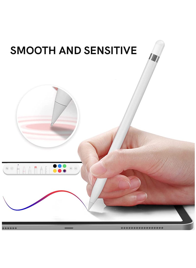 KASTWAVE - Tips Replacement for Apple Pencil 1st Gen and 2nd Gen, No Wear Out Fine Point Precise Control Pen Like Nibs for Apple Pencil (Light Grey 0.8mm 2 Pack) - Image 1