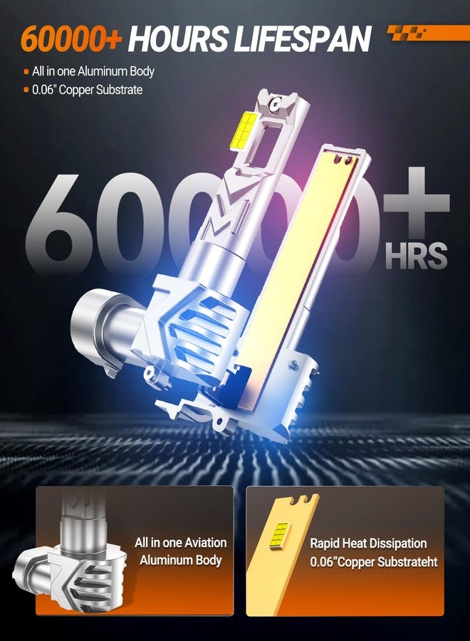 SEALIGHT H10 9145 LED Fog Light Bulbs, 800% Brightness 14,000 Lumens LED Fog Lights 6500K White, Strong Penetration 9140 H10 LED Fog Light Bulbs, Pack of 2 - Image 5