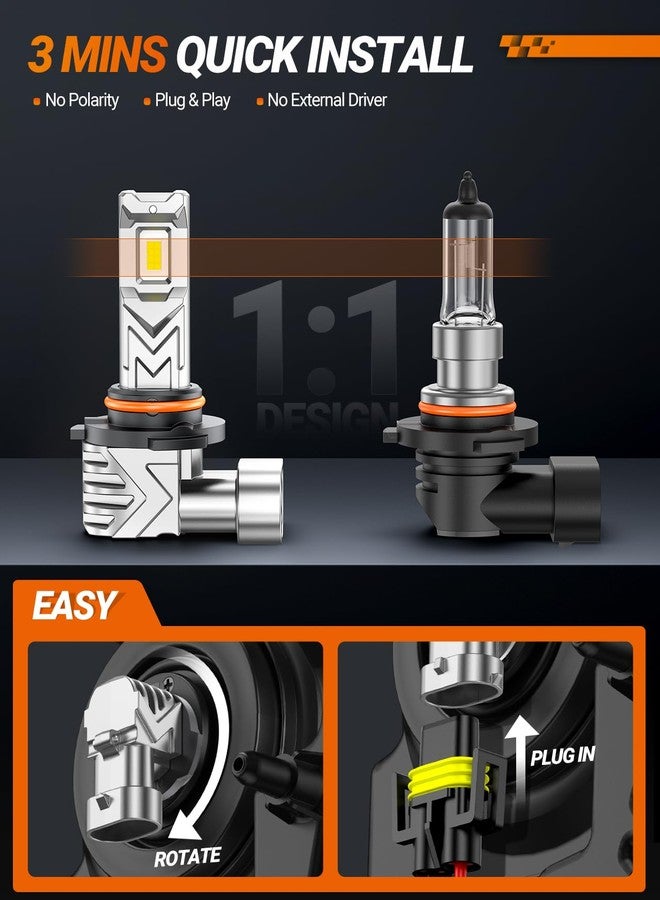 SEALIGHT H10 9145 LED Fog Light Bulbs, 800% Brightness 14,000 Lumens LED Fog Lights 6500K White, Strong Penetration 9140 H10 LED Fog Light Bulbs, Pack of 2 - Image 4