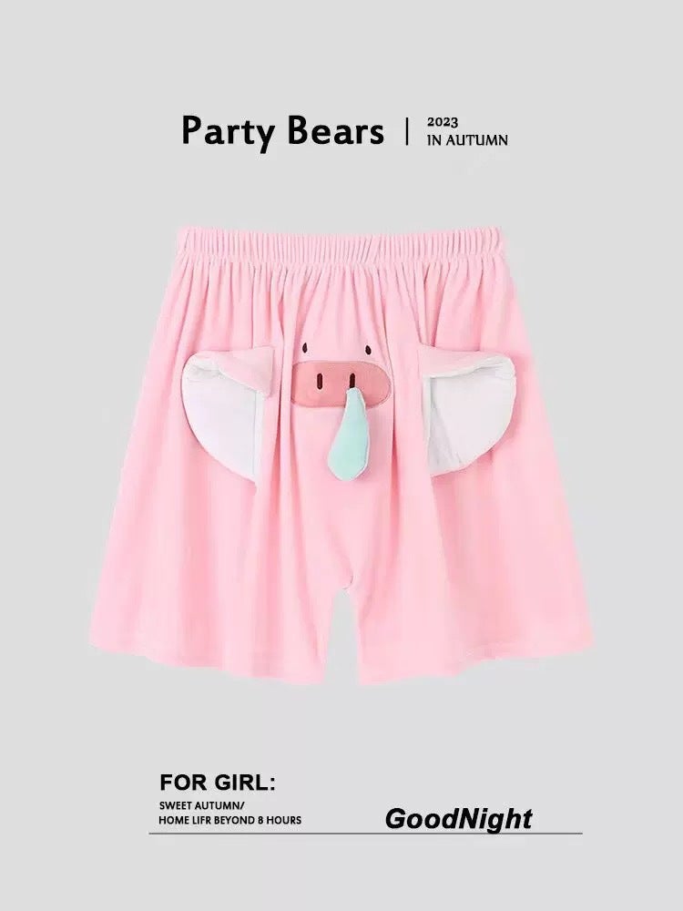 Elephant Shorts Couple Clothes Student Funny Pajama Pants Internet Red Nose Squeaking Big Pants Home Clothes - Image 1