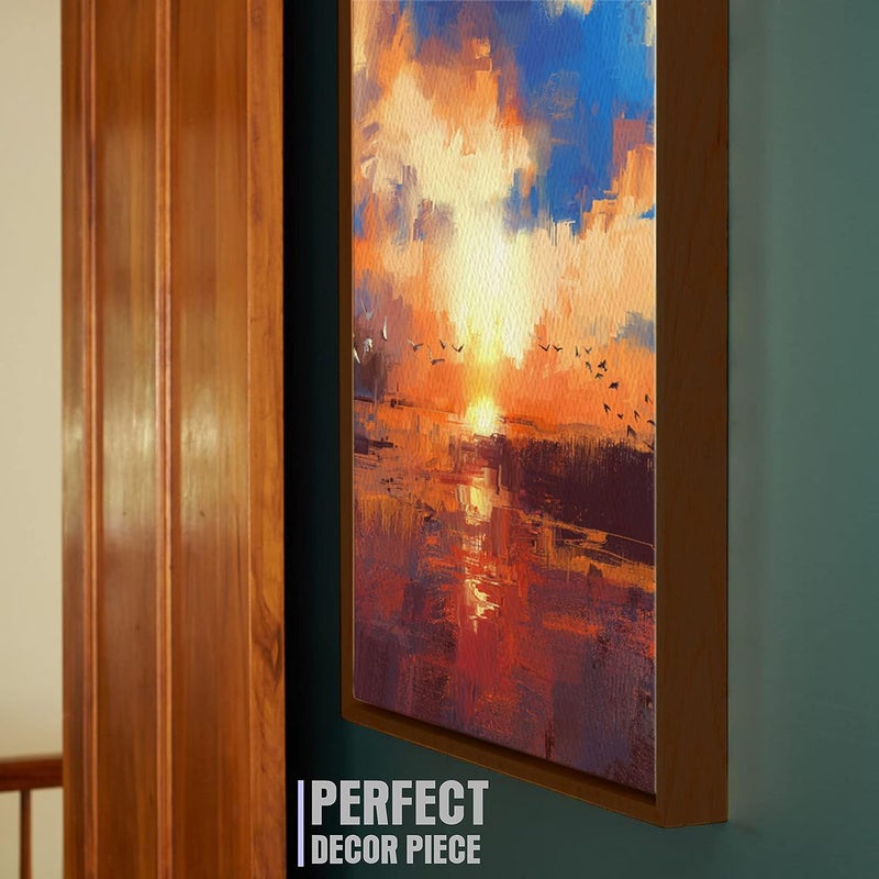 PRINTELLIGENT Luxury Wall Art Floating Frame Canvas Painting for living room (12 inch x 12 inch) A34 - Image 3