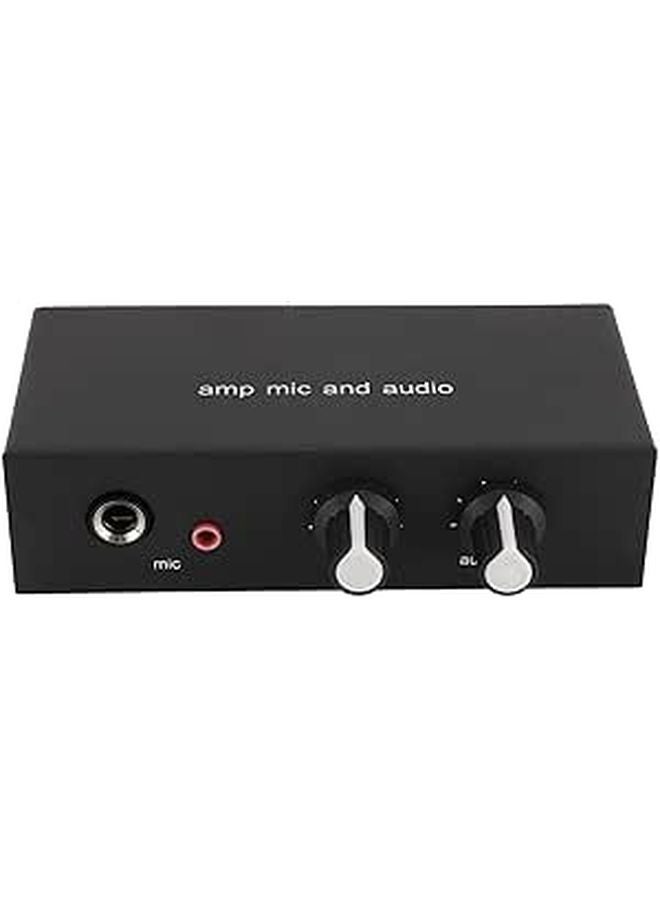 Aluminum Microphone Preamplifier with 3 Output Ports for Dynamic Condenser Microphone and Headphone - Image 1