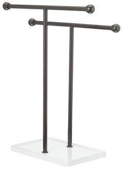 erorex Double T Hand Towel Holder And Accessories Jewelry Stand Bronze White  - Image 2