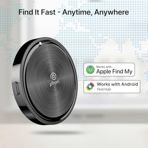 pTron TagNet X4 for iPhone & Android Users, Works w/Apple Find My & Google My Hub Network, Anti-Lost & Loud 80dB Buzzer, No SIM Needed, Item Finder for Keys, Wallets, Bags, 1-Year Battery (Black) - Image 3
