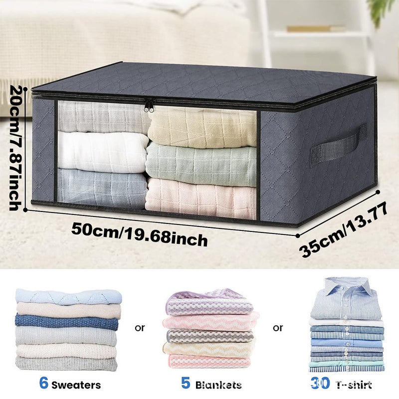 1-10pack，Non-Woven Fabric Bedding Storage Box Foldable Dust-Proof Moisture-Proof Organizer for  Clothes